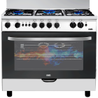 فرن هاس غاز امان كامل 5 شعلات 60×90 استيل - HC960FE1