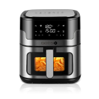 قلاية هوائية دوتس 1800 واط 8 لتر نافذة عرض، فضي اسود