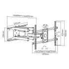 حامل تلفزيون جداري بي دي للشاشات من 37" ، 90" حركات كاملة تحمل 65 كيلو