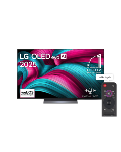 تلفزيون ال جي ذكي 65 بوصة OLED-4K evo ,AI C5 , Smart TV ,144 hz VRR ,with Dolby vision & Atmos α9 AI Processor ,Gen8 نظام WebOS - OLED65C56LA