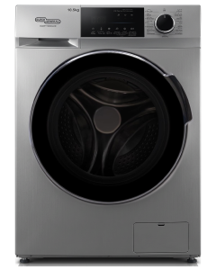 غسالة سوبر جنرال اتوماتيك امامية تنشيف 75% 10.5 كيلو فضي