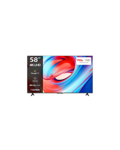 تلفزيون تي سي ال ذكي 58 بوصة UHD-4K MEMC 60HZ, HDR 10 نظام جوجل تي في - 58V6B
