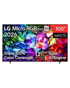 ال جي تلفزيون ميني ار جي بي 100 بوصة ذكي 165 هرتز ذكاء الاصطناعي، الجيل الثالث، ايفو، نظام التشغيل ويب أو إس