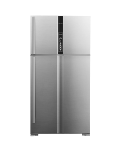 ثلاجة هيتاشي فريزر علوي 21.2 قدم 600 لتر فضي كفاءة ج - R-V805PS1KV-1 BSL