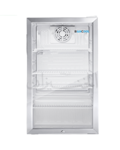 ثلاجة بان كول باب زجاج اطار استيل ابيض خط 220 - LSC-105 WS