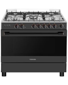 فرن توشيبا غاز امان كامل مروحة توزيع حرارة الفرن 60×90 استيل اسود - TBA-36LMG5G089KS-SA