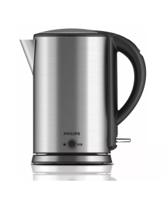 غلاية فيليبس مع زر تسخين 1.7 لتر 1800 واط استيل خط 220 - HD9316/03