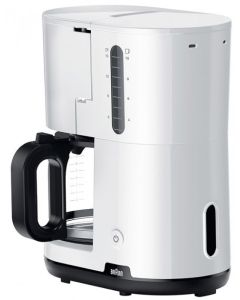 صانعة قهوة براون 1000 واط 10 اكواب ابيض خط 220 - BRKF1100WH
