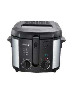 قلاية زيت دوتس 3 لتر، درجة حرارة من 130° إلى 190°، مؤقت 30 دقيقة، 2180 واط، غطاء قابل للإزالة مع فلتر، وعاء داخلي قابل للإزالة اسود