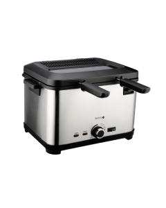 قلاية زيت دوتس 4 لتر، 2000 واط، فولاذ مقاوم للصدأ ، 2 سلة ، آمنة للغسل في غسالة الصحون استيل