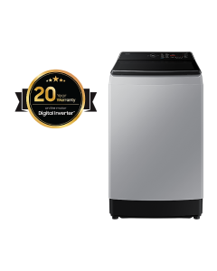 غسالة سامسونج اتوماتيك علوية تنشيف 75% 13 كيلو Hygiene Steam ، SmartThings ، Intensive Wash ، Digital Inverter Technology ، لتجفيف أسرع Air Turbo  ، واي-فاي مدمج رمادي - WA80F13B6LYL