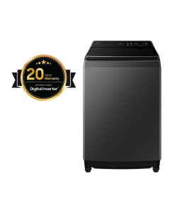 غسالة سامسونج اتوماتيك علوية تنشيف 75% 16 كيلو Hygiene Steam ، SmartThings ، Intensive Wash ، Digital Inverter Technology ، لتجفيف أسرع Air Turbo  ، واي-فاي مدمج اسود - WA80F16B9CYL