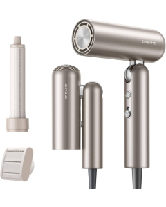 العناية بالشعر دريمي مجفف شعر مزود بخاصية الأيونات السالبة 300 مليون لتقليل التجعد وتحسين لمعان الشعر، يعمل على الشعر الجاف والمبلل، 3 مستويات حرارة (