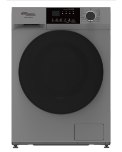 غسالة سوبر جنرال اتوماتيك امامية كومبو تنشيف 100% 13  كيلو غسيل تجفيف 8 كيلو فضي