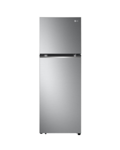 ثلاجة ال جي فريزر علوي 11.8 قدم تشخيص ذكي ، ضاغط عاكس ، تبريد بالباب استيل داكن كفاءة د