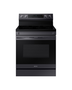 فرن سامسونج كهرباء سراميك 5 عيون سعة 6.3 قدم مكعب ، تصميم متميز مصنوع من الفولاذ المقاوم للصدأ ، اسود