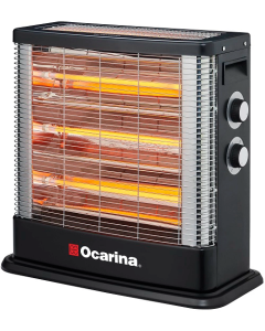دفاية أوكارينا 2400 واط تدفئة أمامية وعلوية ، 4 شمعة اسود