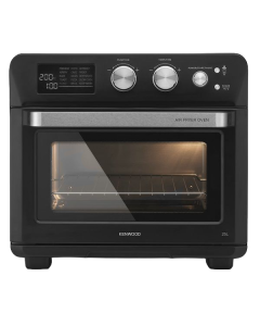 فرن وقلاية هوائية كينوود 1700 واط ، 25 لتر 15 وظيفة شاشة رقمية مزودة بمؤقت وإضاءة داخلية فضي