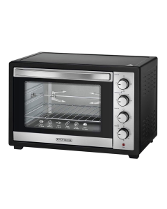 فرن كهربائي بلاك اند ديكر 50 لتر 2200 واط مع زجاج مزدوج وشواية اسود