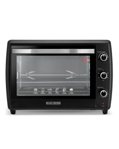 فرن كهربائي بلاك اند ديكر 2200 واط، 70 لتر، ضبط درجة الحرارة 90-230، شواية مزدوجة مع الحمل الحراري وباب زجاجي للسلامة + ملحقات متعددة، تحميص، خبز،
