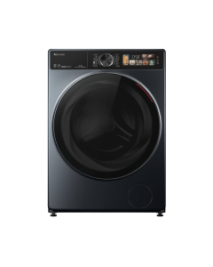 غسالة توشيبا اتوماتيك امامية تنشيف 75%  13 كيلو انفيرتر ، واي فاي  تقنية الموجات العظيمة فضي بلاتيني كفاءة أ