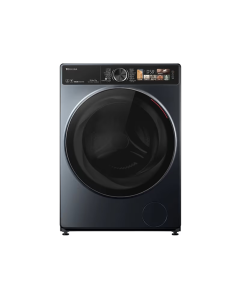 غسالة توشيبا اتوماتيك امامية كومبو تنشيف 100% 10.5 كيلو غسيل تجفيف 7 كيلو  انفيرتر  تقنية الموجات العظيمة فضي بلاتيني